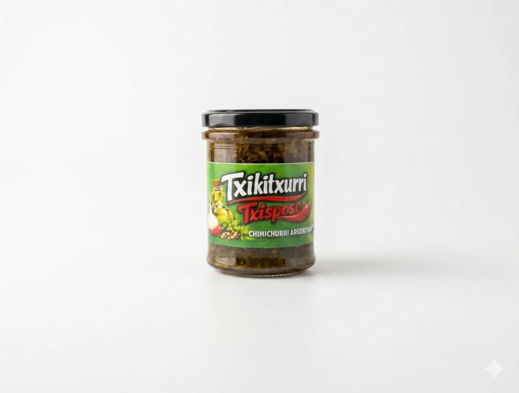 Verduras de temporada asadas aliñadas con chimichurri Txikitxurri